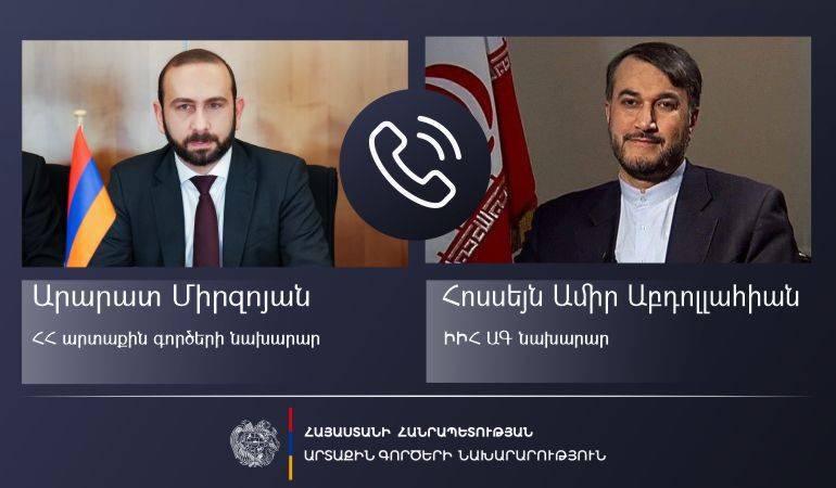 Իրանական կողմի նախաձեռնությամբ հեռախոսազրույց են ունեցել Արարատ Միրզոյանն ու Հոսեյն Ամիր Աբդոլլահիանը