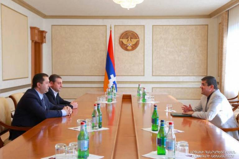 Արցախի նախագահն ընդունել է ԵՊՀ ռեկտորի ԺՊ Հովհաննես Հովհաննիսյանին