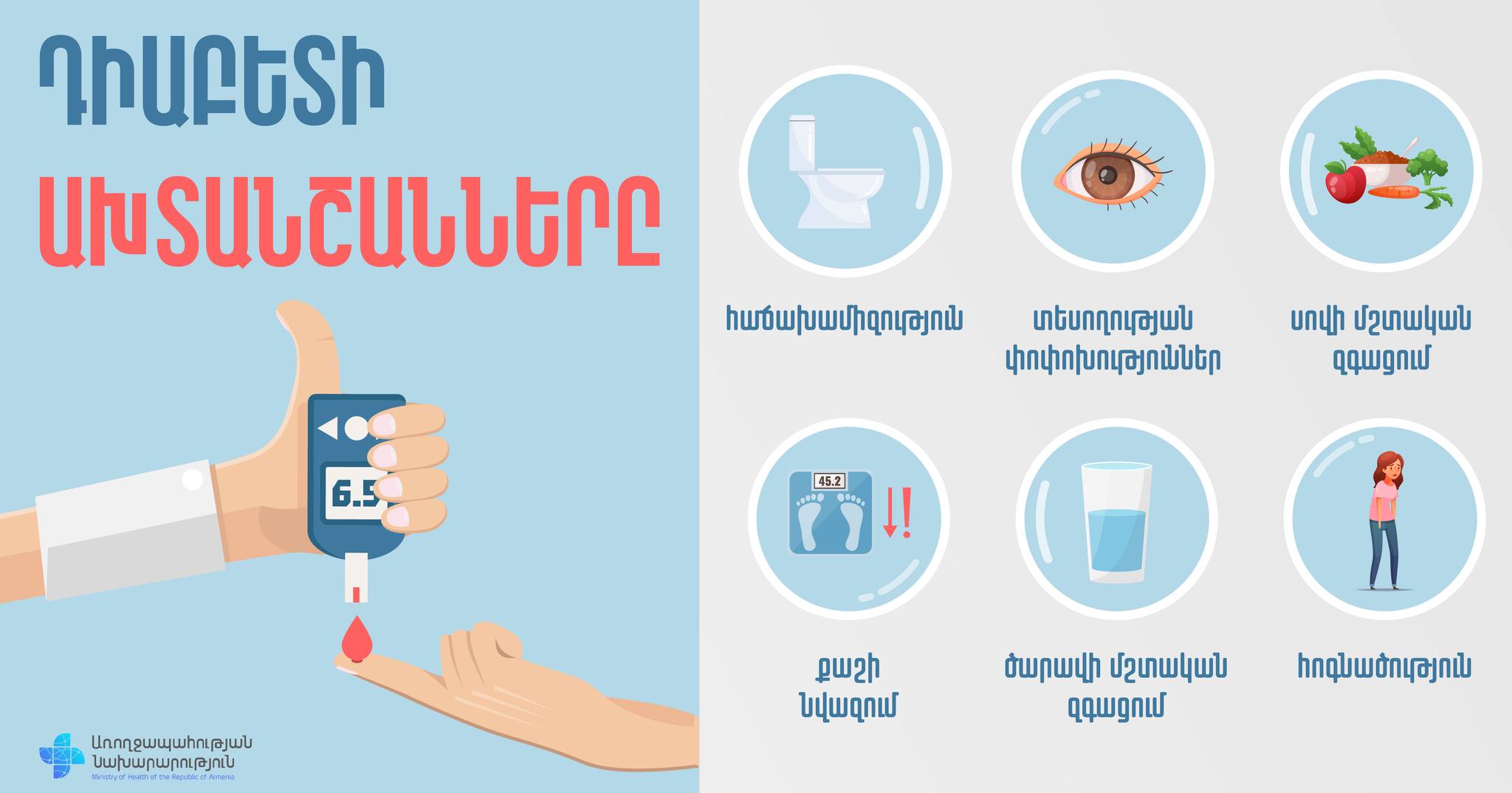 ՀՀ ԱՆ-ն՝ շաքարային դիաբետը չբուժելու դեպքում հնարավոր բարդությունների առաջացման մասին