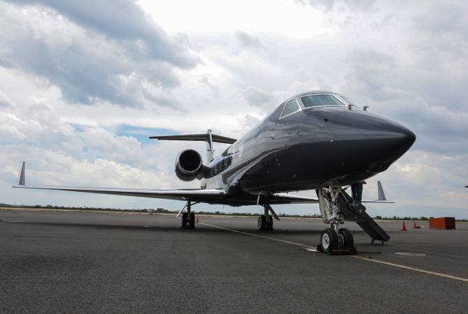 Flyone Armenia ավիաընկերության Gulfstream G450 բիզնես դասի օդանավը Հայաստանում է