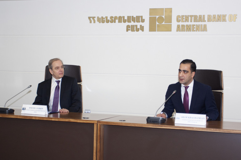ՀՀ ԿԲ նախագահն ընդունել է Սևծովյան առևտրի և զարգացման բանկի նախագահի գլխավորած պատվիրակությանը