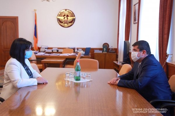 Արցախի նախագահն ընդունել է ՀՀ ԱԺ պատգամավոր Թագուհի Թովմասյանին