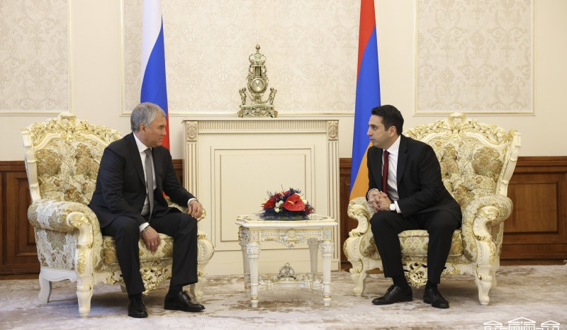 Ալեն Սիմոնյանը ՌԴ Պետական դումայի նախագահ Վյաչեսլավ Վոլոդինին պաշտոնական այցով Հայաստան է հրավիրել