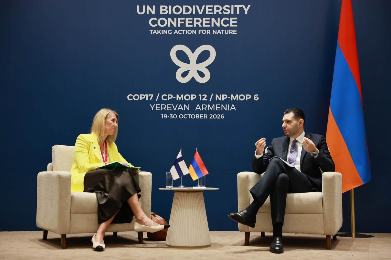 ՀՀ ՇՄ նախարարը Ֆինլանդիայի գործընկերոջ հետ քննարկել է բնապահպանության ոլորտում համագործակցությունը