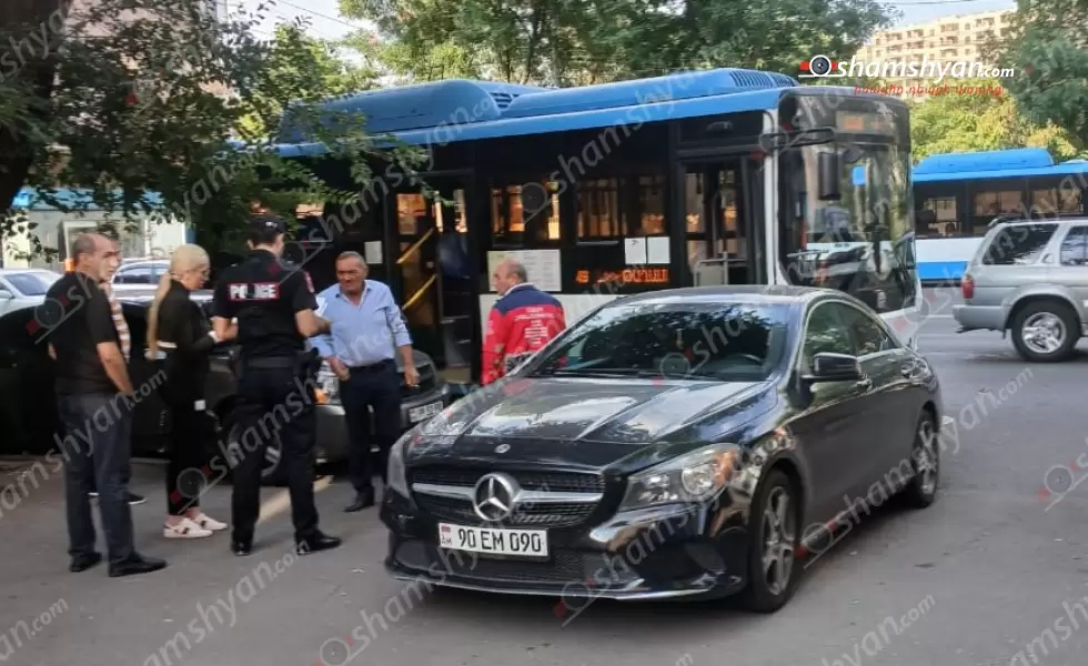 Ավտովթար՝ Երևանում. բախվել են թիվ 49 երթուղին սպասարկող «Zhong Tong»-ն ու «Mercedes»-ը