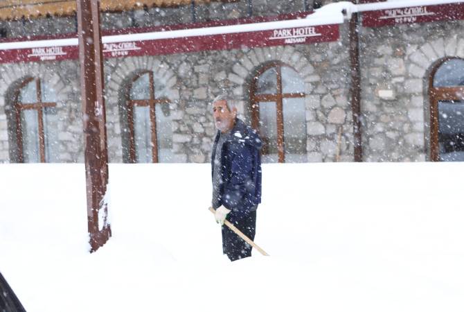 Արցախում առատ ձյան հետևանքով փլուզումներ են տեղի ունեցել