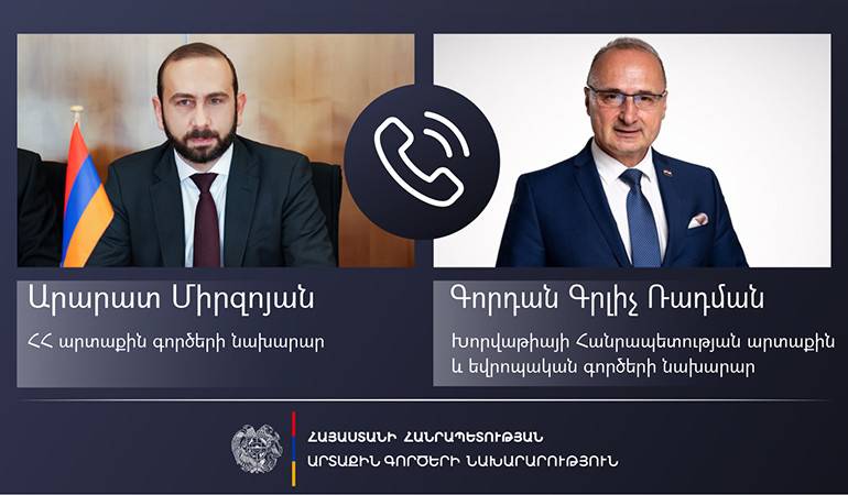 Ադրբեջանը ԼՂ-ում իրավիճակի սրումով հարվածի տակ է դնում քաղաքական գործընթացը․ Միրզոյանը՝ խորվաթ պաշտոնակցին