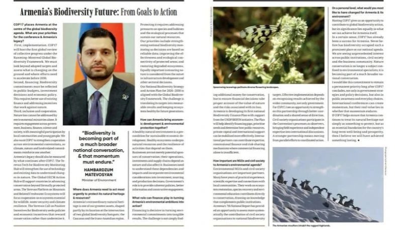 Forbes-ում ներկայացվել են Հայաստանի կենսաբազմազանության պահպանության առաջնահերթությունները