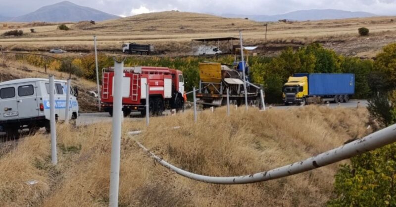 Ջերմուկ-Վայք ճանապարհին վնшսվել է գազատարը. ճանապարհը փակ է